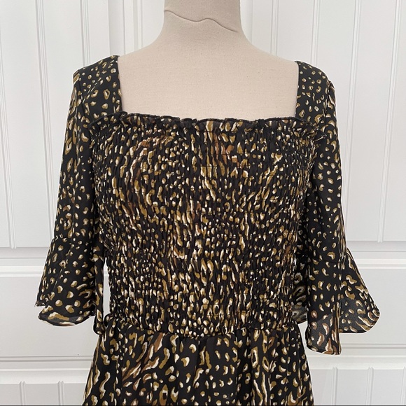 Lily White Ginette Leopard Back Tie Dress - Picture 3 of 9